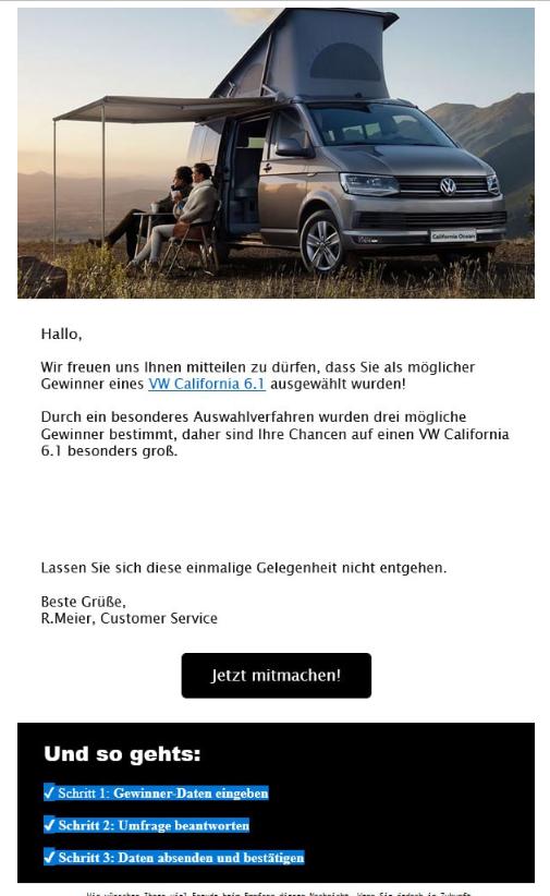 Verpasste Volkswagenlieferung